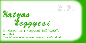 matyas meggyesi business card